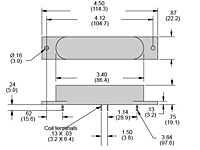 102HV & 102V Series - High Voltage Switching Special Purpose Relays - Dimensional Picture