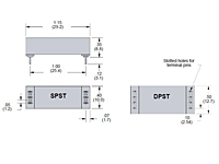 131 Series - Mercury Reed Relays - Dimensional Picture