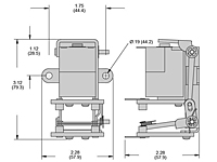 158 Series - High Voltage, Open Style Special Purpose Relays - Dimensional Picture