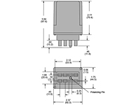 21/136 Series - Flash Transfer Special Purpose Relays - Dimensional Picture