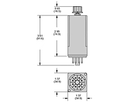 326/327 Series - Time Delay Relays - Dimensional Picture