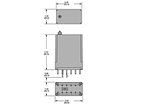 349 Series - Over/Under Voltage Sensor Relays - Dimensional Picture