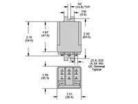 388 Series - Time Delay Relays - Dimensional Picture