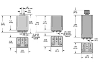 388 Series - Time Delay Relays - Dimensional Picture