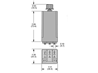 388 Series - True Off Timer Relays - Dimensional Picture