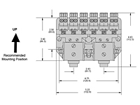 575 Series - Motor Reversing Contactors - Dimensional Picture