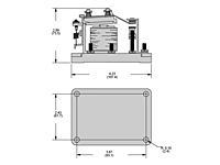 8 Series - Screw Terminal Power Relays - Dimensional Picture